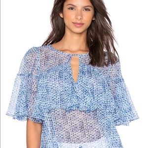 Rebecca Taylor silk ruffle top